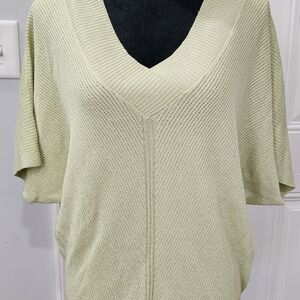 Elegant V-Neck Sweater in Soft Green